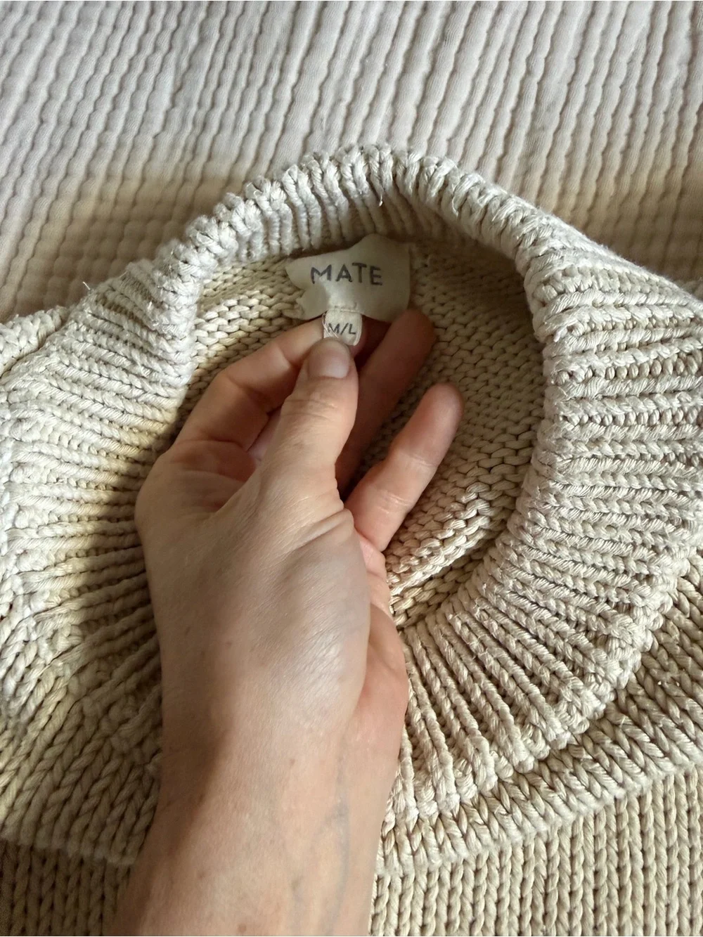 MATE the Label Organic Knit Crew. Size M/L.